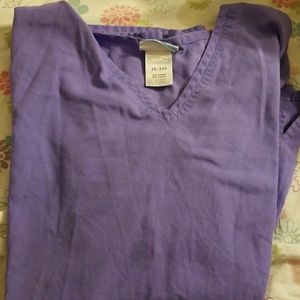 Lavender/purple scrub top